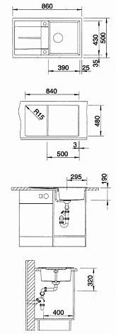 Кухонная мойка Blanco METRA 5 S SILGRANIT PuraDur 515041, кофе