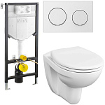 Подвесной унитаз  Vitra Spinflush 9842B003-7206 с инcталляцией