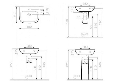 Полупьедестал Vitra S20 5281B003-7201