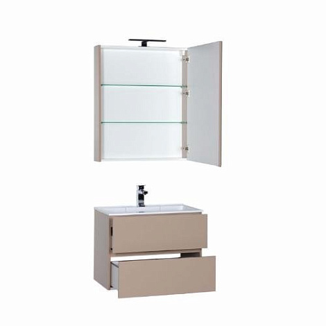 Комплект мебели Aquanet Алвита 70 (184578) капучино (Тумба+раковина+зеркало)