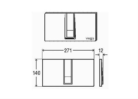 Инсталляция для унитаза Viega Eco 727550 в комплекте с клавишей