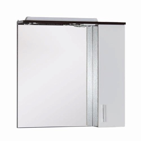 Шкаф-зеркало Aquanet Тиана 75 (183655) белый/венге