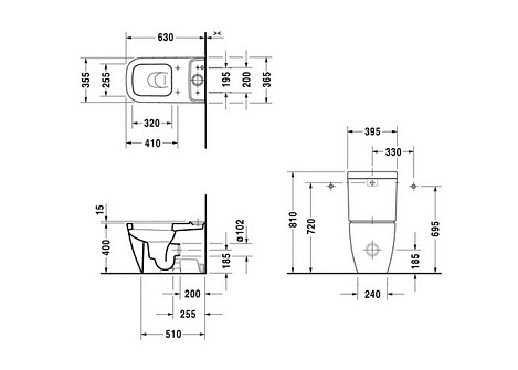 Чаша напольного унитаза Duravit Happy D.2 2134090000