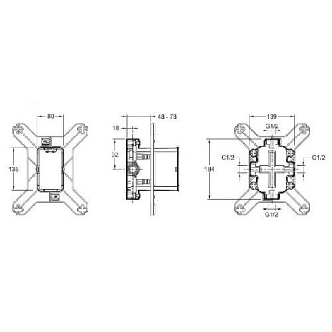 Внутренняя часть смесителя Jacob Delafon MODULO 98699D-NF