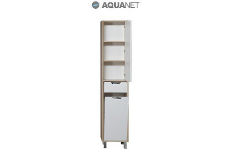 Шкаф-пенал Aquanet Гретта 40 (171901) белый/ светлый дуб