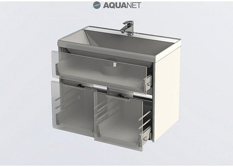 Тумба под раковину Aquanet Латина 80 (179638) белая