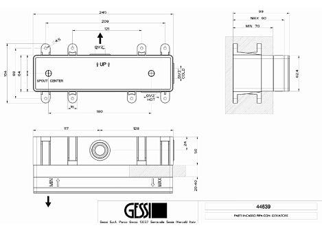 Внутренняя часть смесителя Gessi Eleganza 44639#031