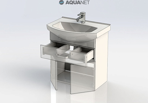 Тумба под раковину Aquanet Ирис 60 1 ящ. (198381), белый