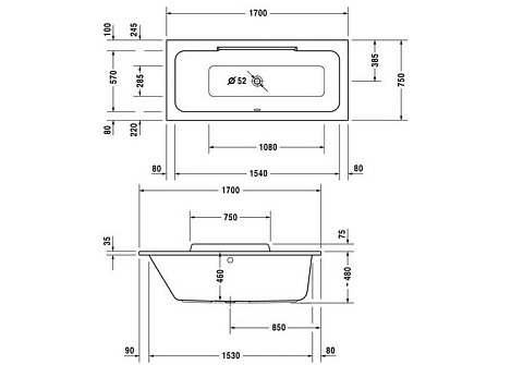 Панель для установки ванны Duravit 700296 DURASTYLE DS878208282