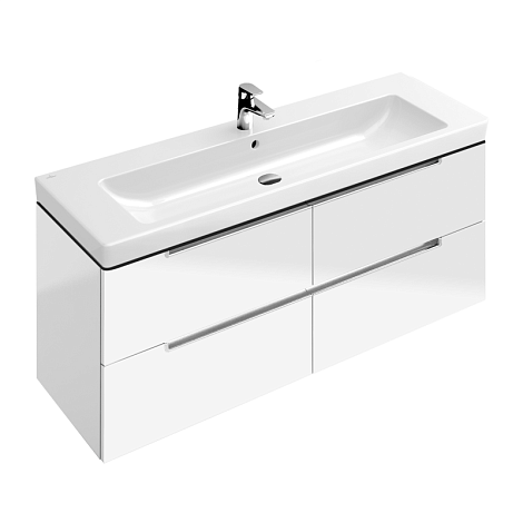 Тумба под раковину Villeroy&Boch Subway 2.0 A69800DH, белый глянец