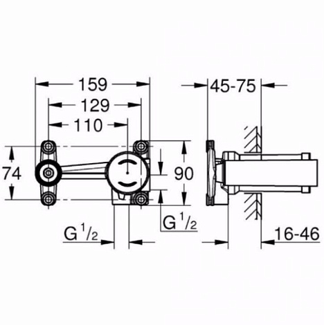 Внутренняя часть смесителя Grohe Eurostyle 23571000