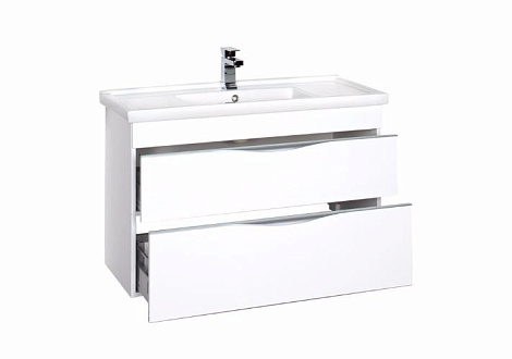 Тумба с раковиной Aquanet Эвора 100 (185195+182325) белый