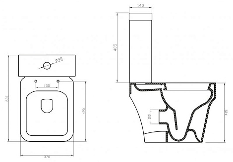 Бачок для унитаза BelBagno JANICE BB124T