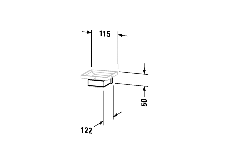 Мыльница подвесная Duravit Karree 0099521000