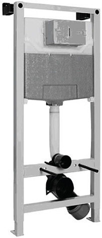 Комплект унитаз Jacob Delafon Struktura E5504-NF+E4316-CP+EDF102-00+E70024-00 с инсталляцией, клавишей и сиденьем
