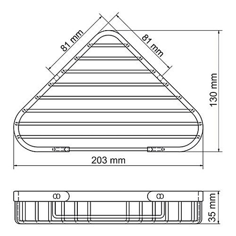 Полка WasserKRAFT K-733WHITE