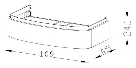 Тумба под раковину Jacob Delafon Presqu`ile 109 EB1101-G1C, белый