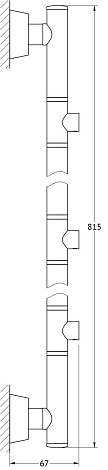 Штанга для 3-х аксессуаров 82 cm FBS Vizovice VIZ 075