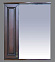 Шкаф зеркальный Misty Лига П-Лиг02055-141П, коричневый прав.