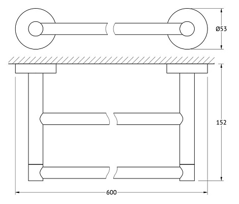 Штанга для полотенца двойная 60 cm ARTWELLE Harmonie HAR 031