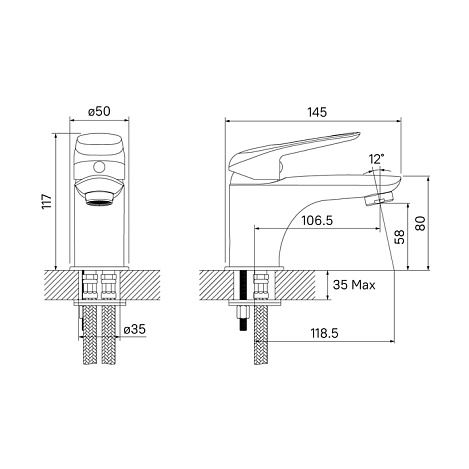 Смеситель для раковины IDDIS Male MALSB00i01