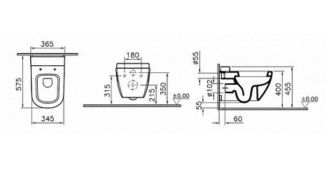 Подвесной унитаз Vitra D-Light 5910B003-1086