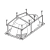 Каркас для ванны Santek Майорка 160x95 1WH112429