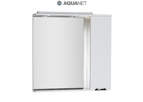 Шкаф-зеркало Aquanet Гретта 90 (173987) белое/светлый дуб