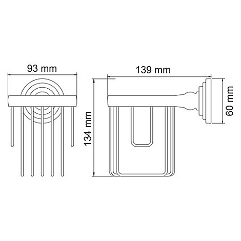 Держатель освежителя WasserKRAFT Ammer K-7045