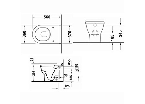Унитаз Duravit Starck 3 124090000