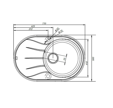 Кухонная мойка IDDIS Kitchen G K13P771i87, песочная