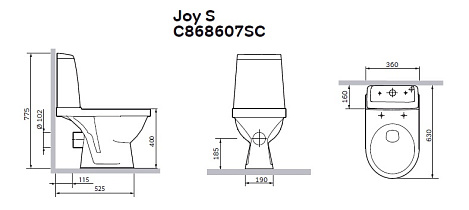 Унитаз-компакт AM.PM Joy C868607SC с сиденьем микролифт