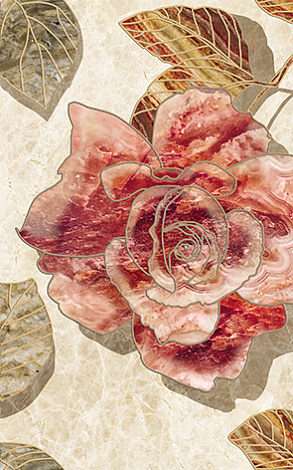 Декор для стены Ceramica Classic Illyria Flowers 25x40 B-IL-D1, разноцветный