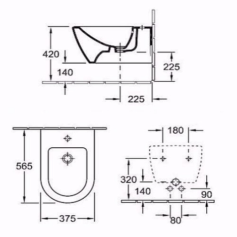 Биде подвесное Villeroy&Boch Subway 2.0 540000R1