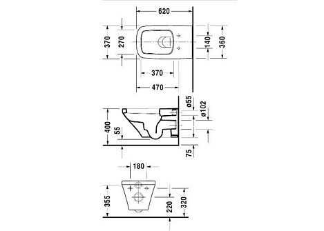 Подвесной унитаз Duravit DuraStyle 2537090000