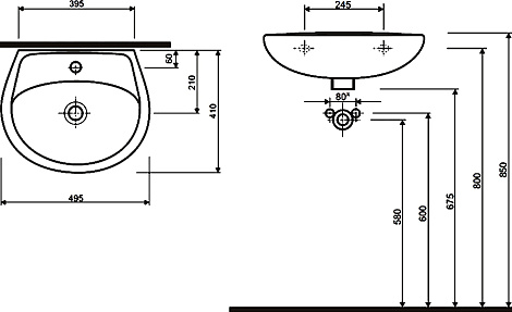 Раковина IFO Hitta RS041105000