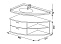 Тумба с раковиной Aquanet Корнер 80 (158822+158988) левосторонняя белая