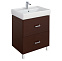 Комплект мебели Aquaton Америна 60 Н R (1A169201AM430) темно-коричневый (Тумба+раковина+зеркало)