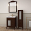 Комплект мебели ASB-Woodline Флоренция квадро 60 9036K.1 бук тироль (Тумба+раковина+зеркало+светильники)