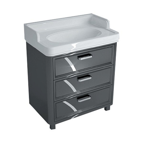 Тумба под раковину Kerama Marazzi Pompei PO.80.3\BLK 80 см черная