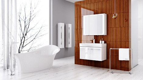 Шкаф-зеркало AQWELLA 5 STARS Milan 100 (Mil.04.10), белый