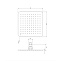 Верхний душ Omnires WG220/OBL 20х20 см черный
