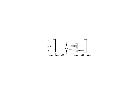 Крючок для халата Vitra Nest Trendy A44619, хром