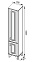 Шкаф-пенал Aquanet Валенса 40 (180300) черный краколет/серебро