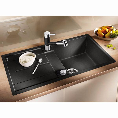 Кухонная мойка Blanco METRA 5 S-F SILGRANIT PuraDur 519097, антрацит