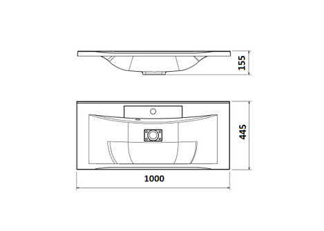 Раковина Edelform Прима 100 10.010.01000.001