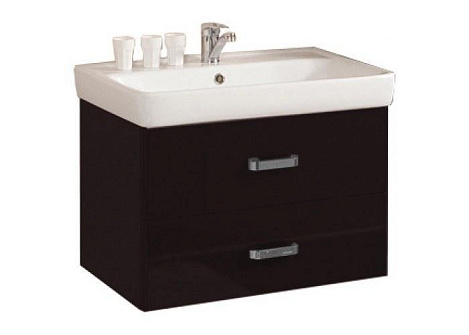 Комплект мебели Aquaton Америна 60 L (1A135401AM950) черный (Тумба+раковина+зеркало)