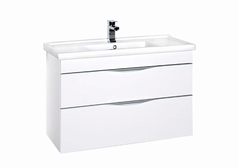 Тумба с раковиной Aquanet Эвора 100 (185195+182325) белый