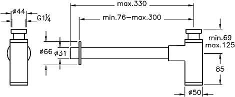 Сифон для раковины Vitra A45123