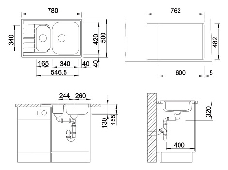 Кухонная мойка Blanco LIVIT 6 S Compact 515117